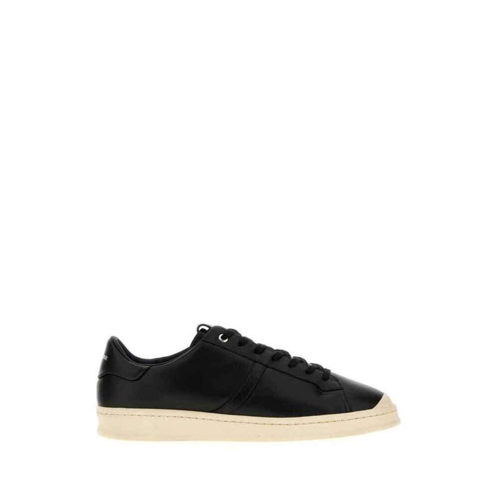Jil Sander Men Black Leather Sneakers